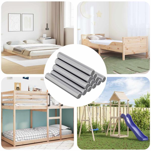 vidaXL &THORN;r&yacute;stistangir 1000 pcs Silfur St&aacute;l