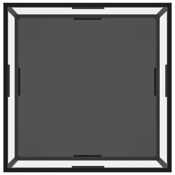 vidaXL S&oacute;fabor&eth; Gegns&aelig;tt og Svart 80x80x35 cm Hert Gler