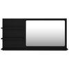 805016 vidaXL Bathroom Mirror Black 90x10,5x45 cm Chipboard