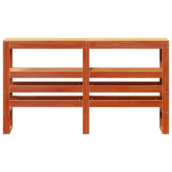 vidaXL H&ouml;f&eth;agafl me&eth; Hillum Vaxbr&uacute;nn 120 cm Gegnheil Fura