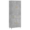 vidaXL H&aacute;r Sk&aacute;pur Steypugr&aacute;r 69,5x34x180 cm Samsettur Vi&eth;ur