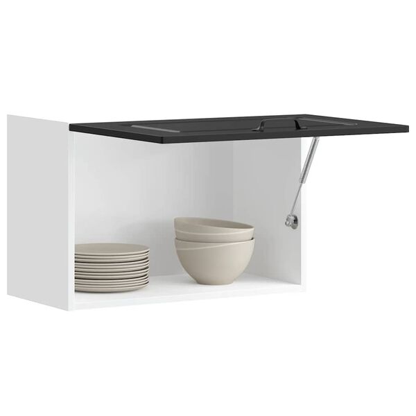 vidaXL Eldhúsveggskápur Kalmar Svartur Samsettur Viður