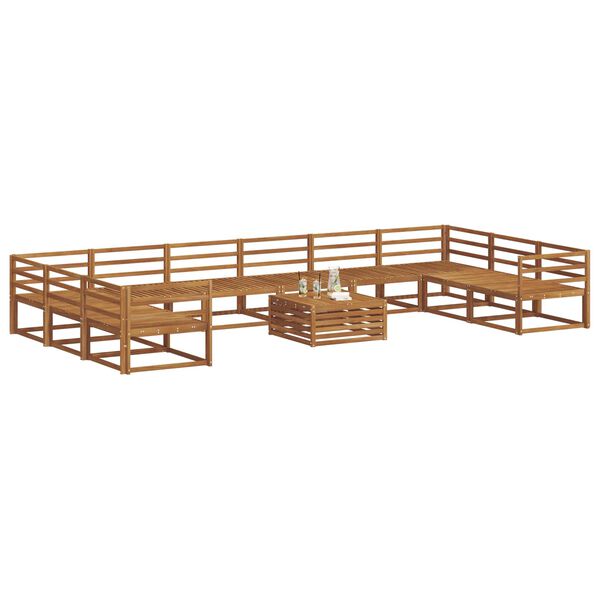 vidaXL &Uacute;ti s&oacute;fasett 11 pcs N&aacute;tt&uacute;rulegur Hrein akas&iacute;utr&eacute;