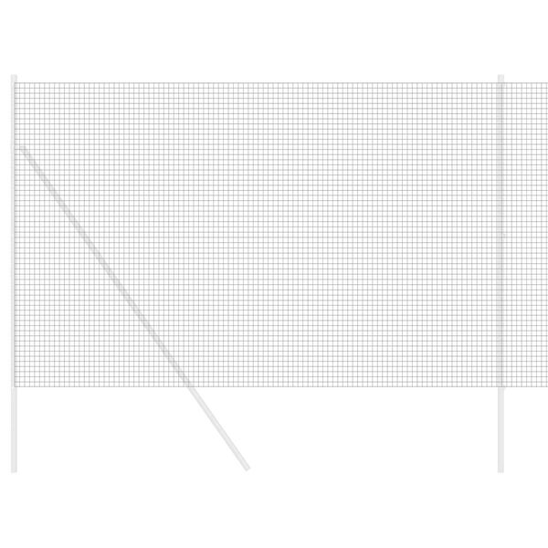 vidaXL Suðuvírs girðing Grár 1.6 x 25 m Stál