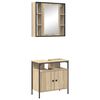vidaXL Ba&eth;herbergismublasett me&eth; hillu 2 pcs Br&uacute;nn Samsettur vi&eth;ur