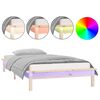 vidaXL LED R&uacute;mgrind 100x200 cm Gegnheill Vi&eth;ur