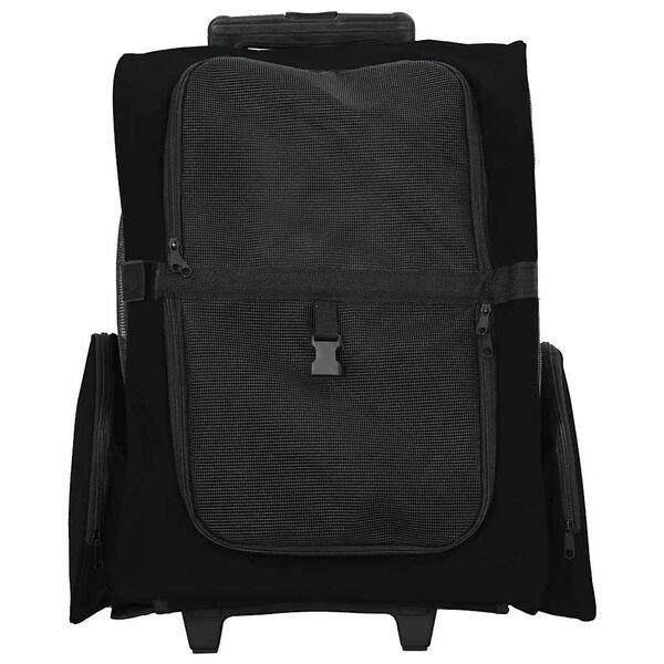 vidaXL g&aelig;lud&yacute;ravagn 3 &iacute; 1 svartur 48x32x(57-106) cm Oxford-efni