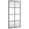 vidaXL Veggspegill Svartur 40x80 cm R&eacute;tthyrningur J&aacute;rn