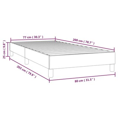 vidaXL Rúmgrind Svartur 80x200 cm Áklæði