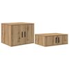 vidaXL Geymslusk&aacute;pur 2 pcs Artisan Eik 127 x 41 x 40 cm