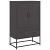 vidaXL H&aacute;r Skenkur Svartur 68,5x39x111,5 cm St&aacute;l