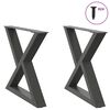 vidaXL s&oacute;fabor&eth;sf&aelig;tur 2 stk. antras&iacute;t 50x(42-43,3) cm st&aacute;l
