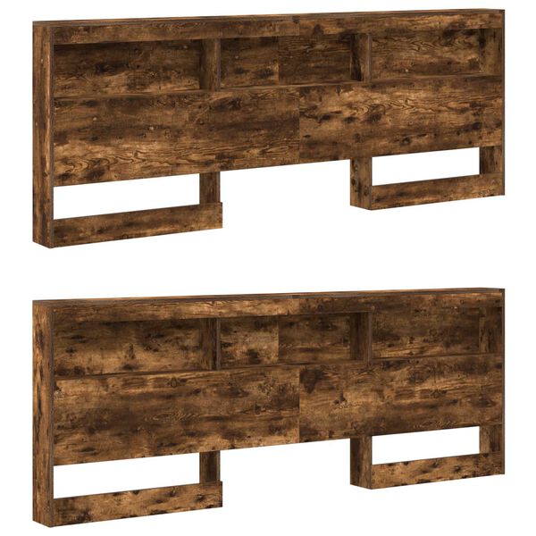 vidaXL Geymslu h&ouml;f&eth;ah&ouml;gg me&eth; hillu Rau&eth;-eik 180 cm Samsettur vi&eth;ur