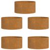 vidaXL Garðaráðar 5 pcs Brúnn 40 x 40 x 20 cm Corten stál