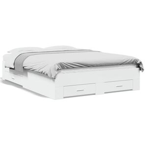 vidaXL R&uacute;mgrind me&eth; Sk&uacute;ffum &aacute;n D&yacute;nu Hv&iacute;tur 120x200 cm