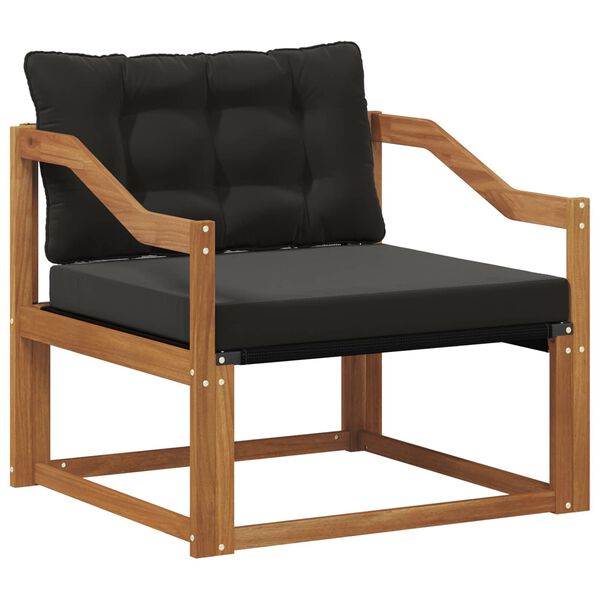 vidaXL &Uacute;ti s&oacute;fasett Fast Acacia tr&eacute; og Textilene N&aacute;tt&uacute;rulegur