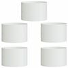 vidaXL Pottahringur 5 pcs Hv&iacute;tt 30 x 30 x 20 cm Kalt ofi&eth; st&aacute;l