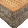 vidaXL Garðborð Grátt 45x45x37 cm Pólýrattan og Akasíuviður