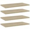 vidaXL B&oacute;kahillur 4 stk. Sonoma Eikarlitur 40x20x1,5cm Samsettur Vi&eth;ur