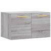 vidaXL Veggsk&aacute;pur Gr&aacute;r Sonoma 60x36,5x35 cm Samsettur Vi&eth;ur