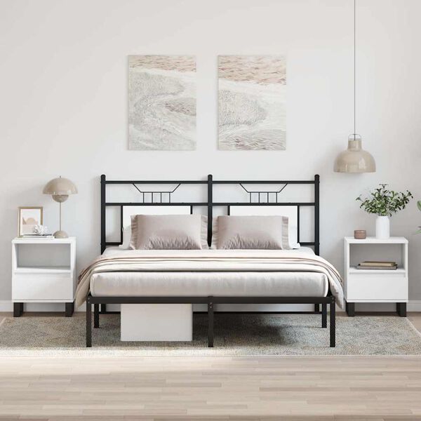 vidaXL N&aacute;ttbor&eth; 2 stk. Hv&iacute;t 40x35x50 cm Samsettur Vi&eth;ur