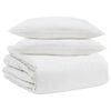 vidaXL R&uacute;mfatasett me&eth; kodda 3 pcs Hv&iacute;tt D&uacute;nfja&eth;rir