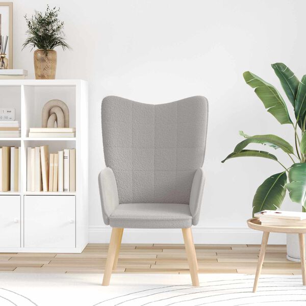 vidaXL Armst&oacute;ll Lj&oacute;sgr&aacute;r 62 x 67 x 95,5 cm Sherpa efni