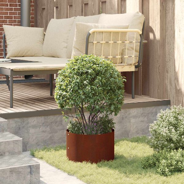 vidaXL Pottahringur 5 pcs Br&uacute;nn 30 x 30 x 20 cm Ve&eth;ra&eth; st&aacute;l