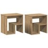 vidaXL n&aacute;ttbor&eth;ssk&aacute;par 2 stk Handverks eik 40x30x40 cm Hanna&eth;ur vi&eth;ur