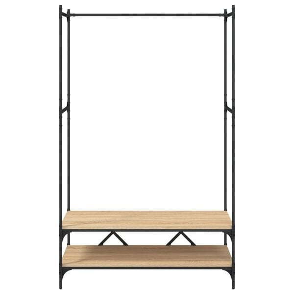 vidaXL Fatarekki með Hillum Sonoma Eik Samsettur viður