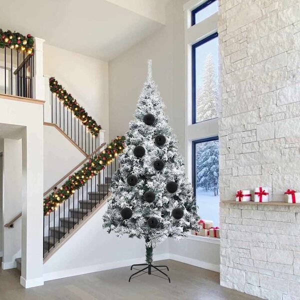 vidaXL Jólaskrautsett 4 pcs Svartur Plast