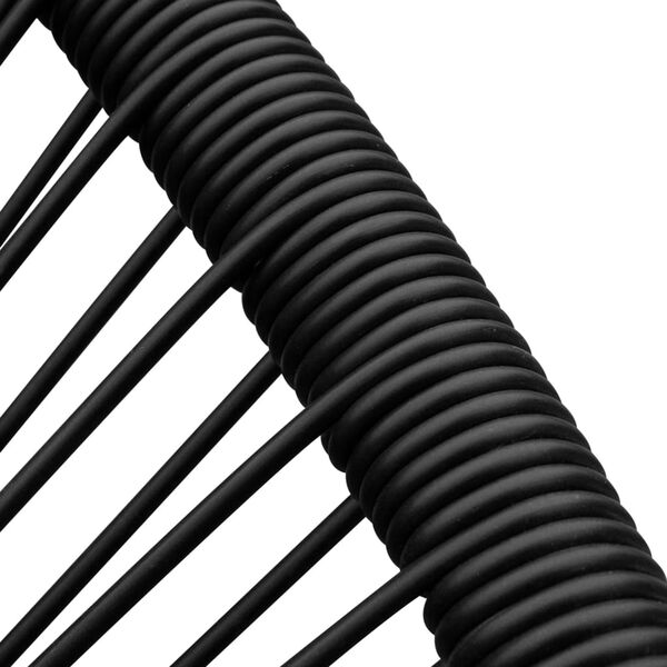 vidaXL Garðruggustóll Svartur Pólýrattan