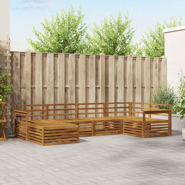 vidaXL &Uacute;ti s&oacute;fasett 6 pcs N&aacute;tt&uacute;rulegur