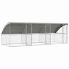 vidaXL Hundask&aacute;li me&eth; geymslu 3 pcs Silfur 6 x 2 x 2 m Sinkh&uacute;&eth;a&eth; st&aacute;l