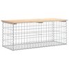 vidaXL Gar&eth;bekkur &iacute; Grj&oacute;tkassast&iacute;l 103x44x42 cm Gegnheil Fura