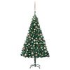 vidaXL Foruppl&yacute;st Gervij&oacute;latr&eacute; me&eth; J&oacute;lak&uacute;lusetti Gr&aelig;nt 120 cm PVC