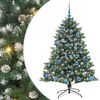 vidaXL Gervi j&oacute;latr&eacute; me&eth; 150 LED Gr&aelig;nn 150 cm PVC, plast og st&aacute;l