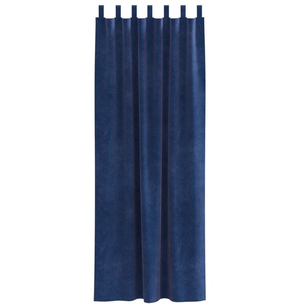 vidaXL Myrkratj&ouml;ld 2 pcs D&ouml;kkbl&aacute;r 140 x 245 cm Flauel