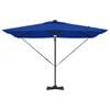 vidaXL Roma Parasol Blár 286 x 284 x 270 cm Aluminum og pólyester