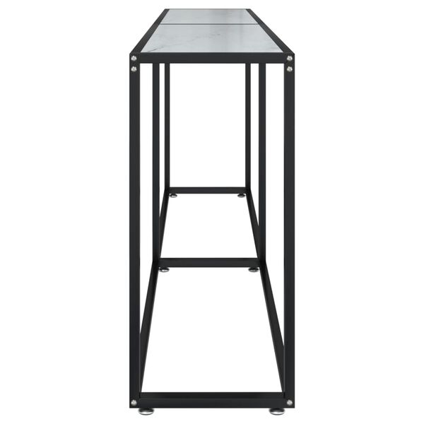 vidaXL Veggbor&eth; Hv&iacute;tt Marmari 200x35x75,5 cm Hert Gler