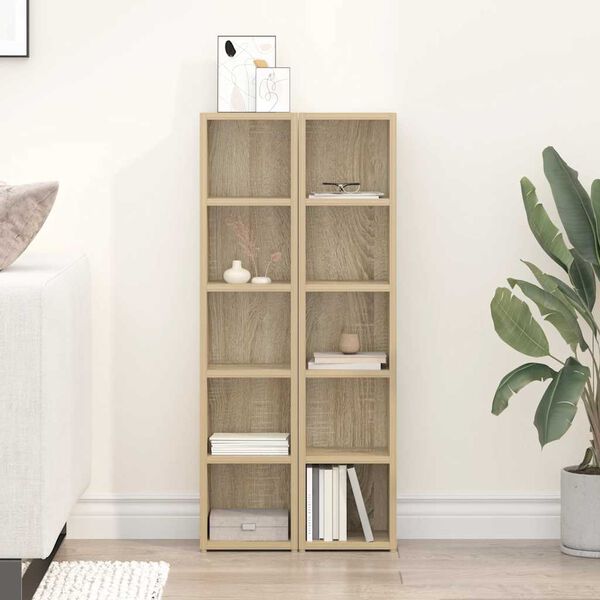 vidaXL CD Sk&aacute;par 2 stk. Sonoma-Eik 21x16x93,5 cm Sp&oacute;naplata