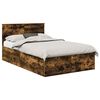 vidaXL Ramsv&iacute;k me&eth; h&ouml;fu&eth;gafl Rau&eth;-eik 135 x 190 cm Samsettur vi&eth;ur