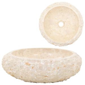 vidaXL Vaskur 40x12 cm Marmari Krema&eth;ur