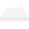 vidaXL Vegghengdar Hillur 2 stk. Háglans Hvítar 50x23x3,8 cm MDF