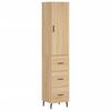 vidaXL H&aacute;r Sk&aacute;pur Sonoma Eik 34,5x34x180 cm Samsettur Vi&eth;ur