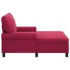 vidaXL Chaise Lounge me&eth; p&uacute;&eth;i V&iacute;nrau&eth;ur 91 x 157 x 91 cm Flauel