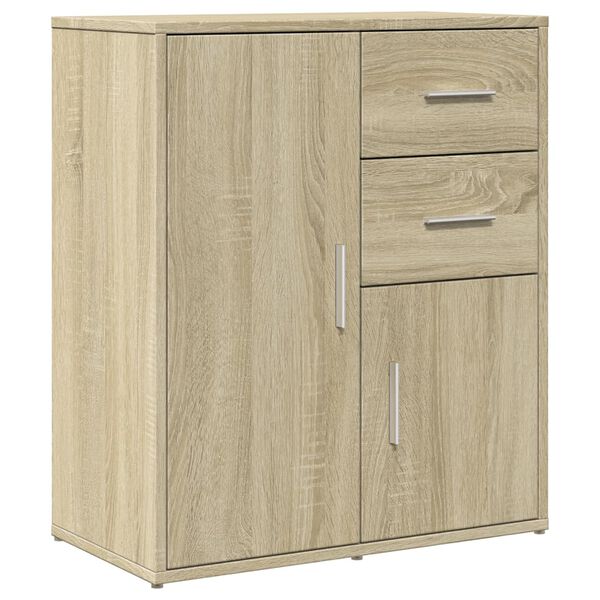 vidaXL Skenkur Sonoma Eik 60x31x70 cm Samsettur Viður