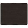 vidaXL Bor&eth;plata 60x50x(2-6)cm Me&eth;h&ouml;ndla&eth;ur Vi&eth;ur N&aacute;tt&uacute;rulegar Br&uacute;nir