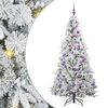 vidaXL Gervi hengdu j&oacute;latr&eacute; me&eth; 300 LED Hv&iacute;tt 180 cm PE og PVC