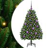 vidaXL Gervi j&oacute;latr&eacute; me&eth; 150 LED Gr&aelig;nn 120 cm PVC og m&aacute;lmur